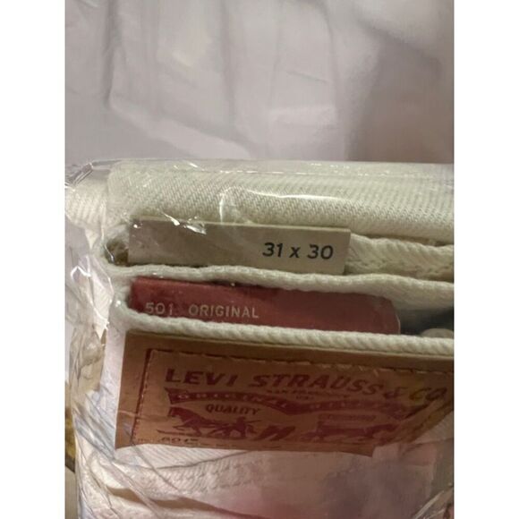 NEW Levi's 501 Jeans Womens Straight Leg White Tie Dye High Waisted Size 31x30 - Picture 6 of 14